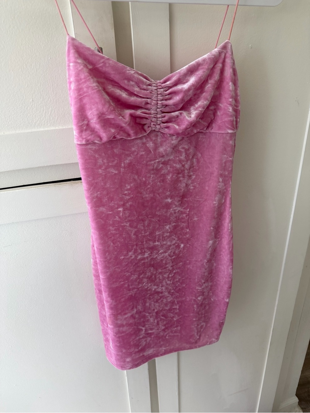 Urban Outfitters y2k style Pink Slip Dress Velvet Size Small Spaghetti Strap